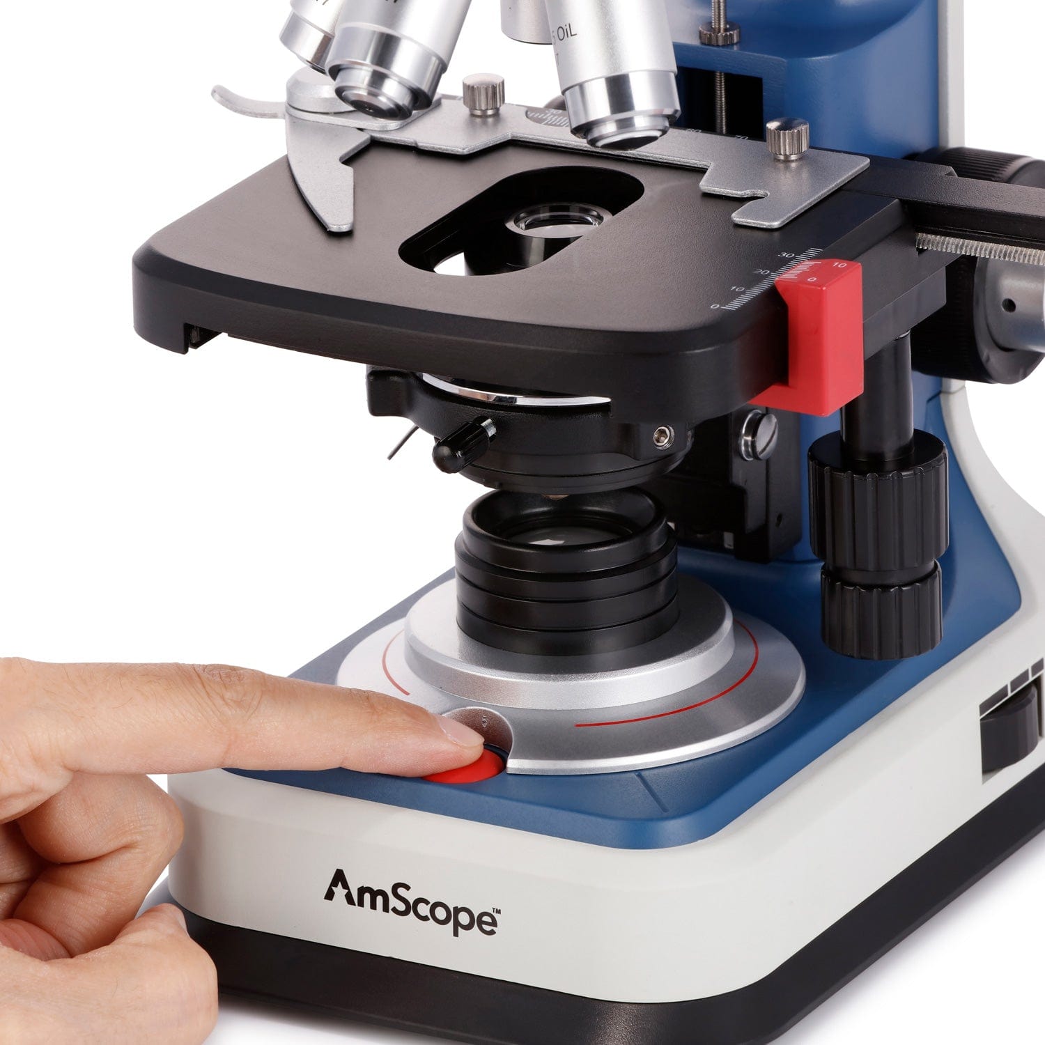 Microscope Compound 40X - AmScope 40X-2500X 학생용 쌍안 복합 현미경