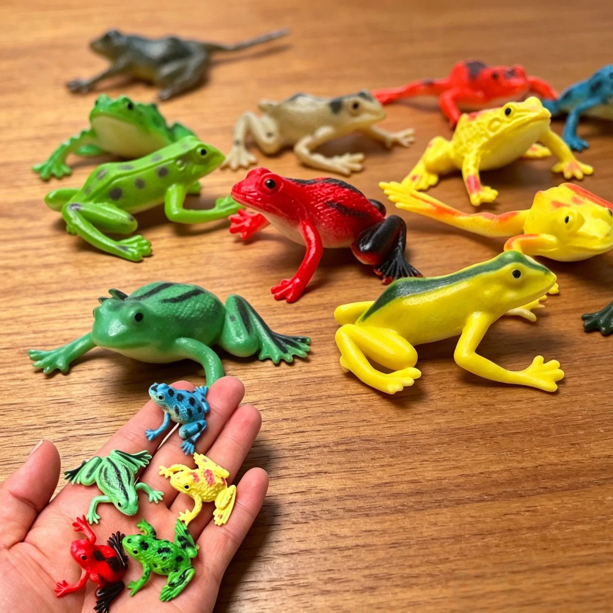 Science And Hobby - 12Pcs 현실적인 개구리 동상 어린이 과학