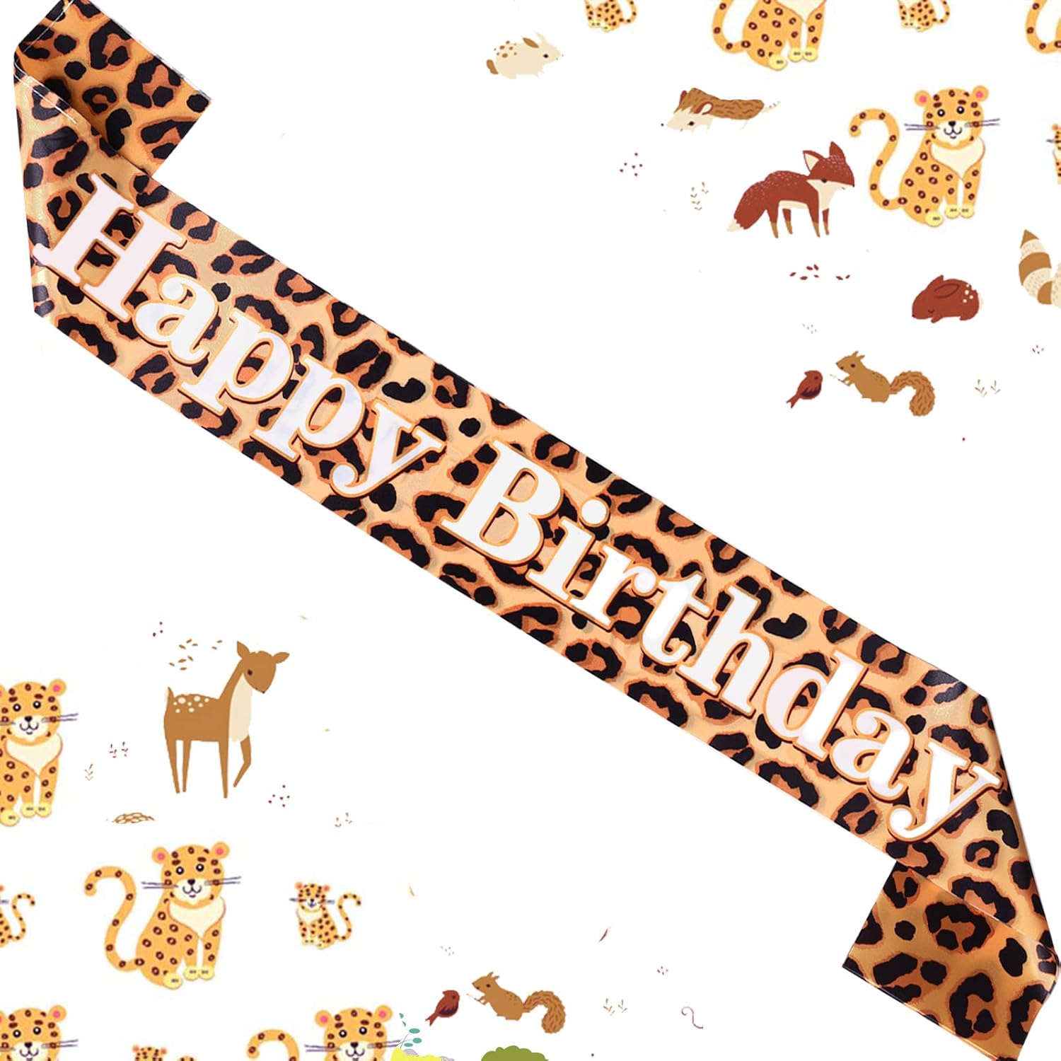 Science Of Happiness - 레오파드 치타 생일 축하 새시 레오파드