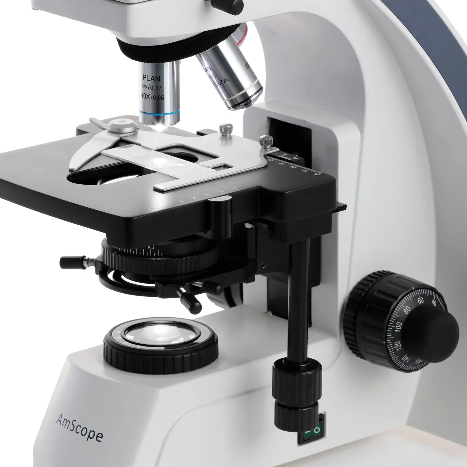 Microscope Compound 40X - 40X-3000X 플랜 콜러 연구실용 삼안 복합
