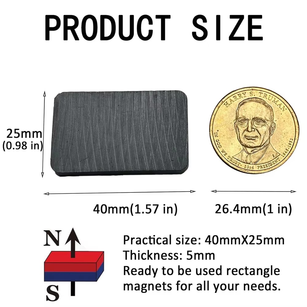 8/12개 페라이트 세라믹 블록 자석 40×25×5mm - Science And Hobby 리뷰 및 가격