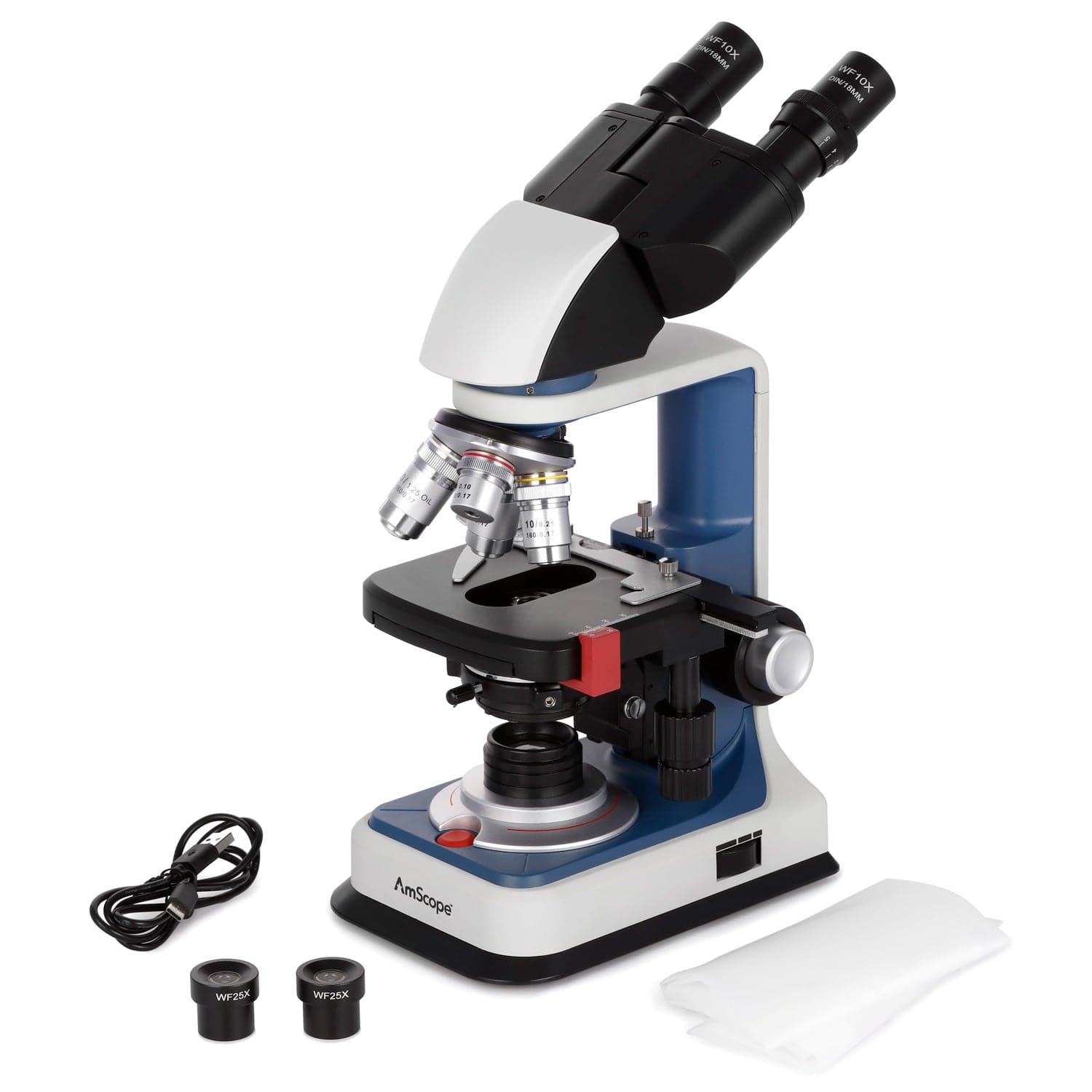 AmScope 40X-2500X 배율 학생용 쌍안 복합 - Microscope Compound 40X 리뷰 및 가격