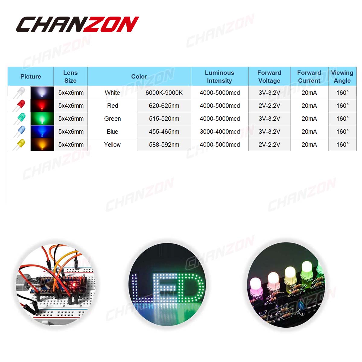 100 개 5mm 타원형 LED 다이오드 546 흰색  - Science And Hobby 리뷰 및 가격