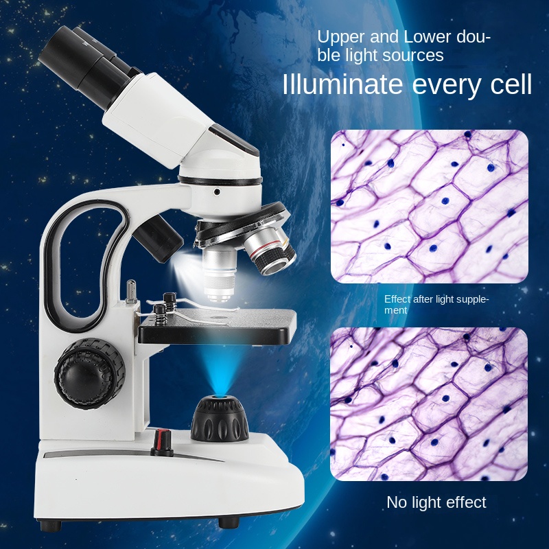 40X-1000X 배합 쌍안 현미경, 이중 LED 조명 - Microscope Compound 40X 리뷰 및 가격