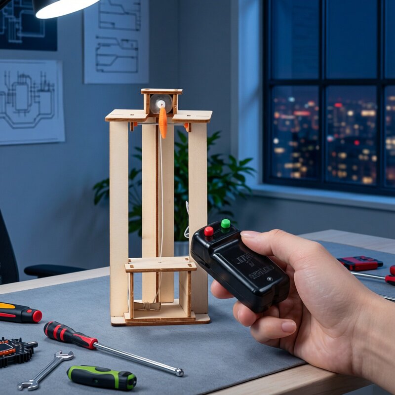 DIY 전기 엘리베이터 리프트 모델 퍼즐 장난감 과학  - Science Diy Model 리뷰 및 가격