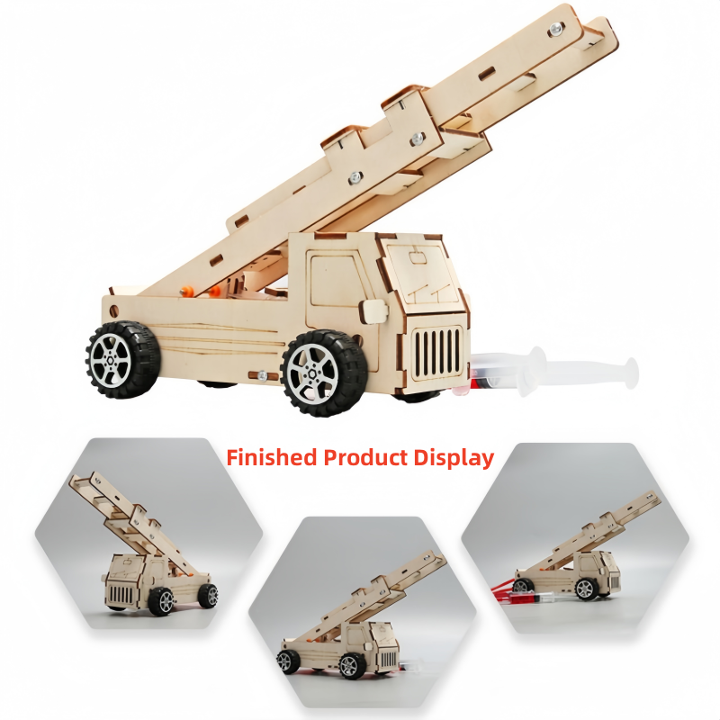 어린이를 위한 DIY 나무 사다리 소방차 모델 키트 - - Science Diy Model 리뷰 및 가격